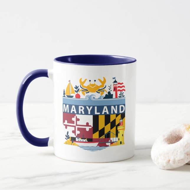 Taza Maryland (Estados Unidos de América) (Con donut)