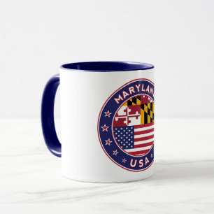 Taza Maryland, pegatina de Maryland, estuche de teléfon