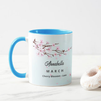 Taza Marzo Mes de Nacimiento Flor Café Mug