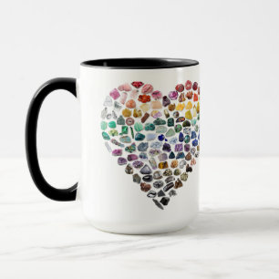 Taza Más de 100 Crystals Gems Minerals Día de San Valen