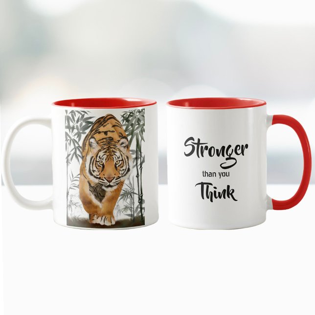 Taza Más Fuerte De Lo Que Piensas Inspirando Al Tigre D (Subido por el creador)