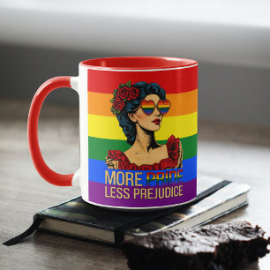 Taza Más Orgullo Menos Prejuicio Mes del Orgullo LGBTQ