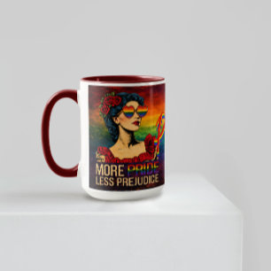 Taza Más Orgullo Menos Prejuicio Mes del Orgullo LGBTQ