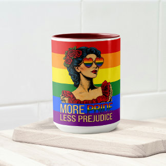 Taza Más Orgullo Menos Prejuicio Mes del Orgullo LGBTQ