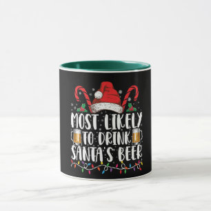 Taza Más Probable Que Beba La Cerveza De Santa Bebida D