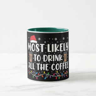Taza Más Probable Que Beba Todo El Café Navidad 
