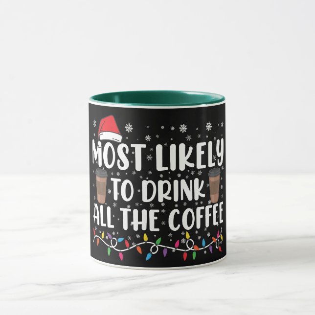 Taza Más Probable Que Beba Todo El Café Navidad  (Centro)
