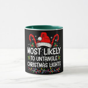 Taza Más Probable Que Desenmarañe Luces de Navidad Coin