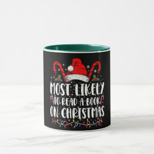 Taza Más Probable Que Lea Un Libro En Navidad Coinciden