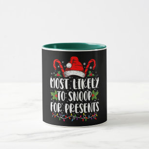 Taza Más Propenso A Husmear Regalos Navidad Familiar