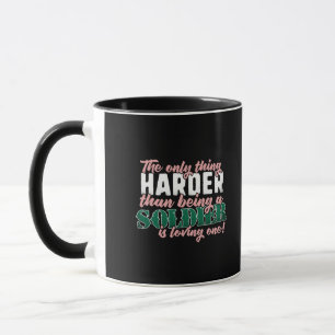 Taza Más que amar a un soldado - cónyuge militar