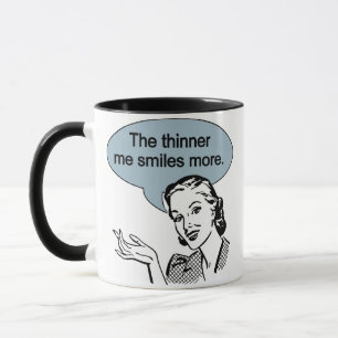 Taza Más sonrisas para mí más delgada