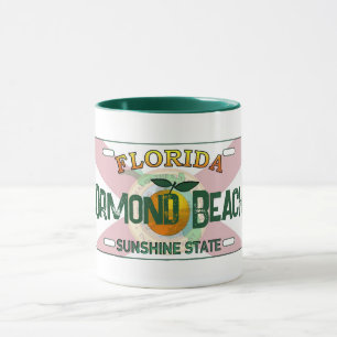 Taza Masa de matrícula de la bandera de Ormond Beach Fl