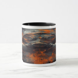 Taza Máscara de gas postapocalíptica Grunge tóxico