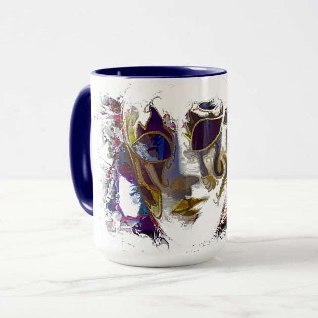 Taza Máscara de Mardi Gras (Anverso izquierdo)