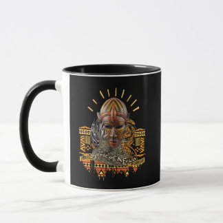 Taza Máscara Tribal Espíritu De África y Patrones Afric