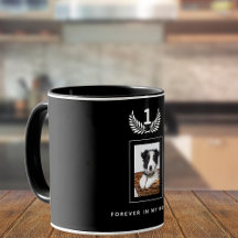 mascota de perro en memoria de la foto del persona