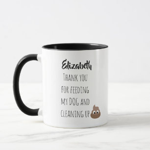 Taza Mascota gracioso sentando a Mug Gracias Perro Situ