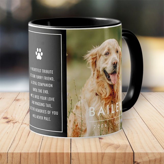 Taza Mascota Memorial Moderno recuerdo simple poema (Subido por el creador)