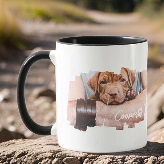 Taza Mascota Moderno Grunge Guay Typography Name Photo  (Subido por el creador)