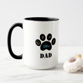 Taza Mascota Paw Dog / Cat Love you DAD Coffee Mug