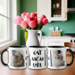 Taza Mascota personalizado foto de un gato, mamá, vida,