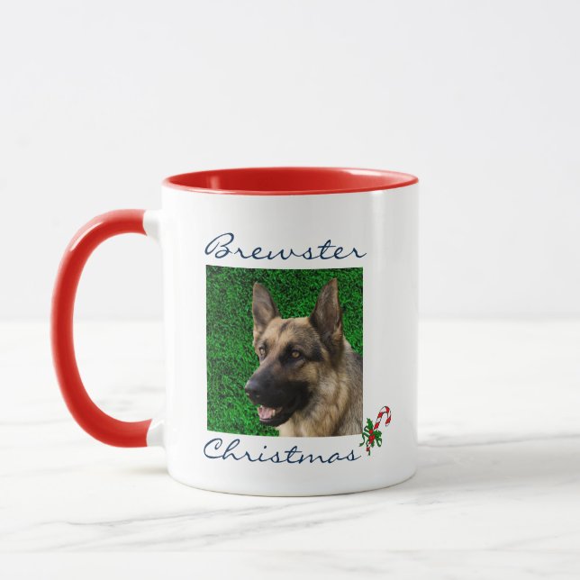 Taza Mascota personalizado Foto Perro Gato Navidades Pe (Izquierda)