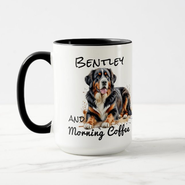 Taza Mascota Watercolor Browns Bernese PERSONALIZE (Izquierda)