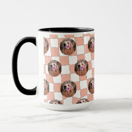 Taza Mascotas de Collage de fotos Cute Peach Lover