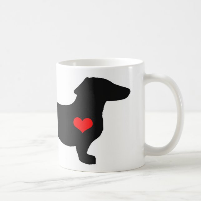 Taza masculina del amor del Dachshund (Derecha)