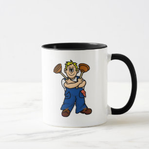 Taza masculina del fontanero (personalizar él)