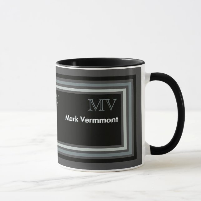 Taza masculino moderno / elegante personalizado (Derecha)