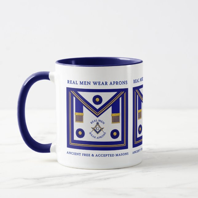 Taza Masónicos Hombres Reales Usan Aprones MM (Izquierda)