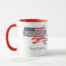 Massachusetts United States Retro Map Vintage USA