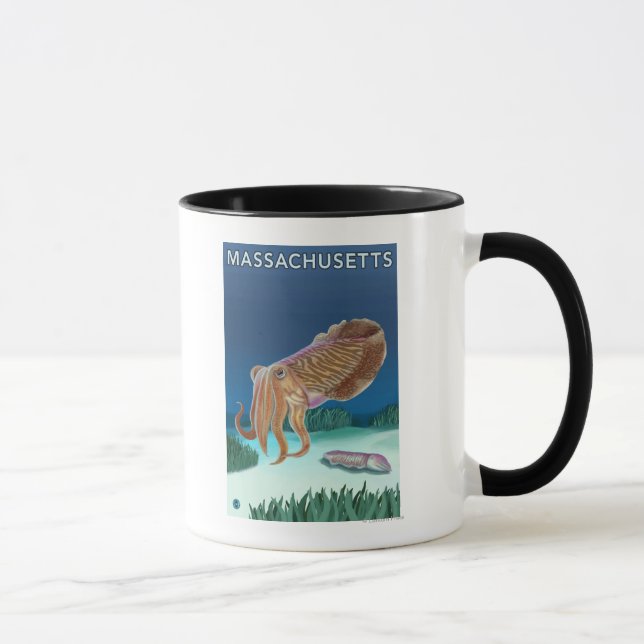 Taza MassachusettsCuttlefish Scene (Derecha)