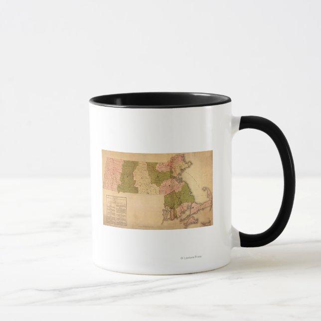 Taza MassachusettsMapa panorámicoMassachusetts (Derecha)