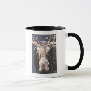 Taza MassachusettsMoose arriba Close