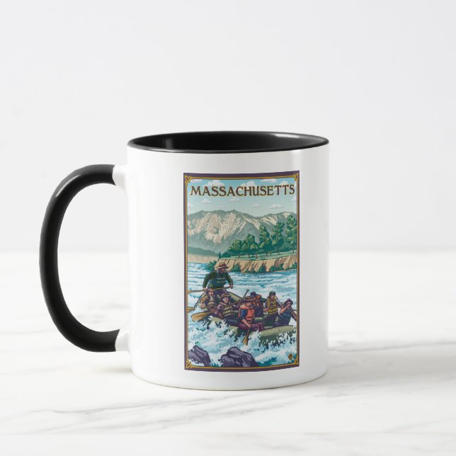 Taza MassachusettsRiver Rafting Scene (Izquierda)