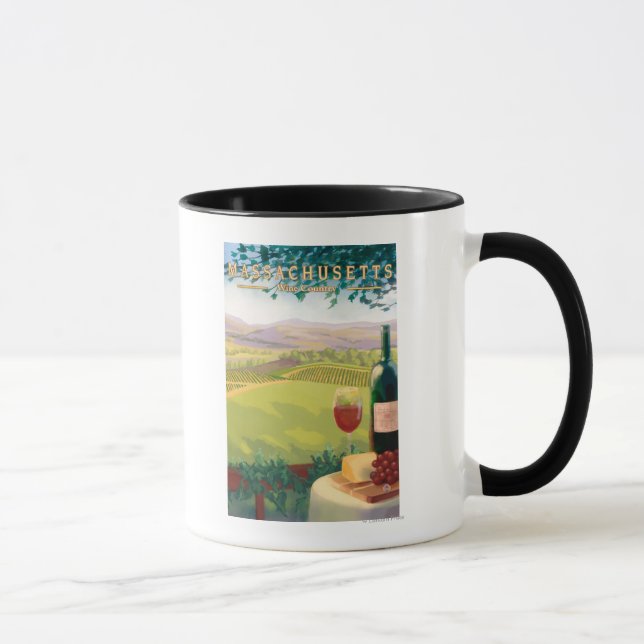 Taza MassachusettsWine Country Scene (Derecha)