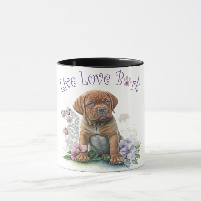 Taza Mastiff Dog Mom Floral (Centro)