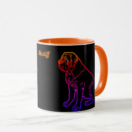Taza Mastiff englische Dogge Neon Comic Best Wishes