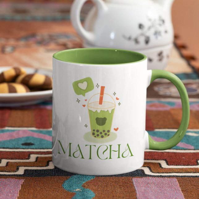 Taza Matcha Boba Tea (Subido por el creador)