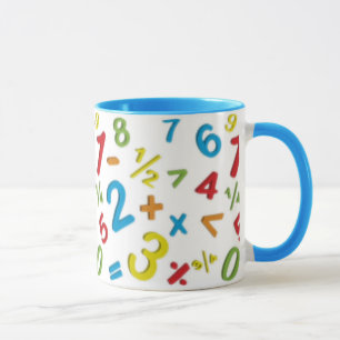 Taza matemáticas de 123 números