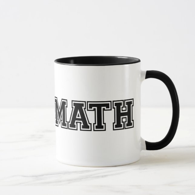 Taza Matemáticas de equipo blanco y negro (Derecha)