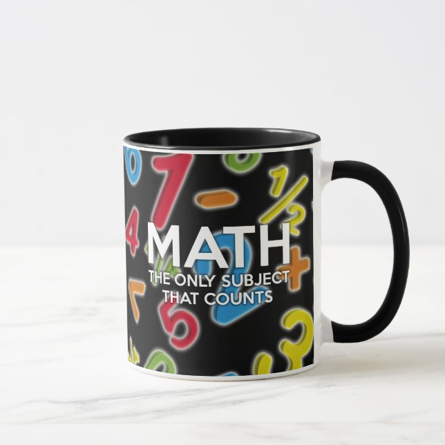 Taza Matemáticas. El único sujeto que cuenta (Derecha)