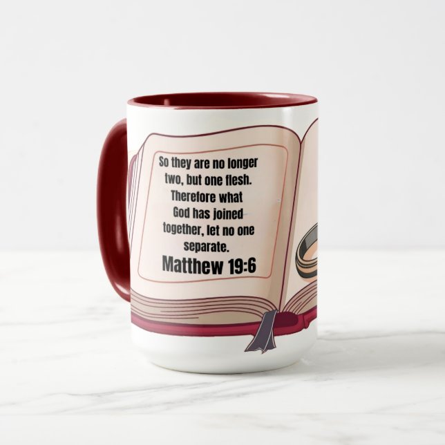 Taza Mateo 19:6 Mug (Anverso izquierdo)