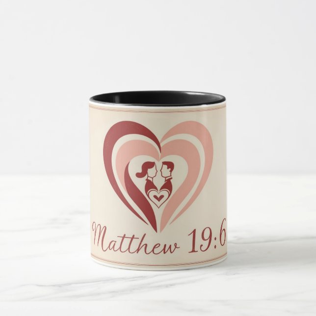 Taza Mateo 19:6 Mug (Centro)