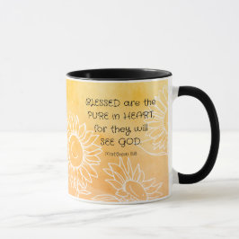 Taza Mateo 5:8 Bendición de la Biblia Verse y Oración