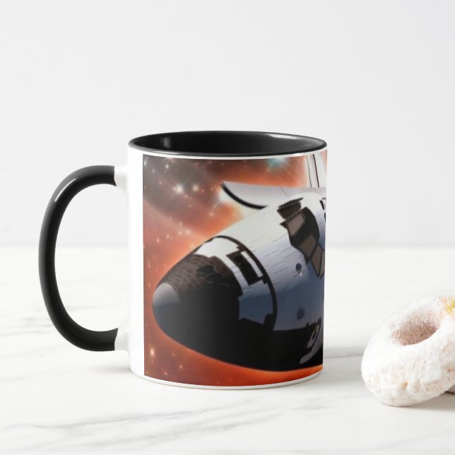 Taza Material gráfico del transbordador espacial Atlant (Con donut)