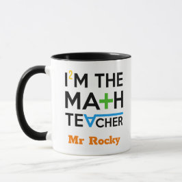 Taza Math Teacher Mugs regalo de aprecio personalizado